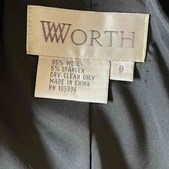 WWORTH Gray Wool Long Sleeve Button Down  Blazer size 8 - Picture 6 of 16